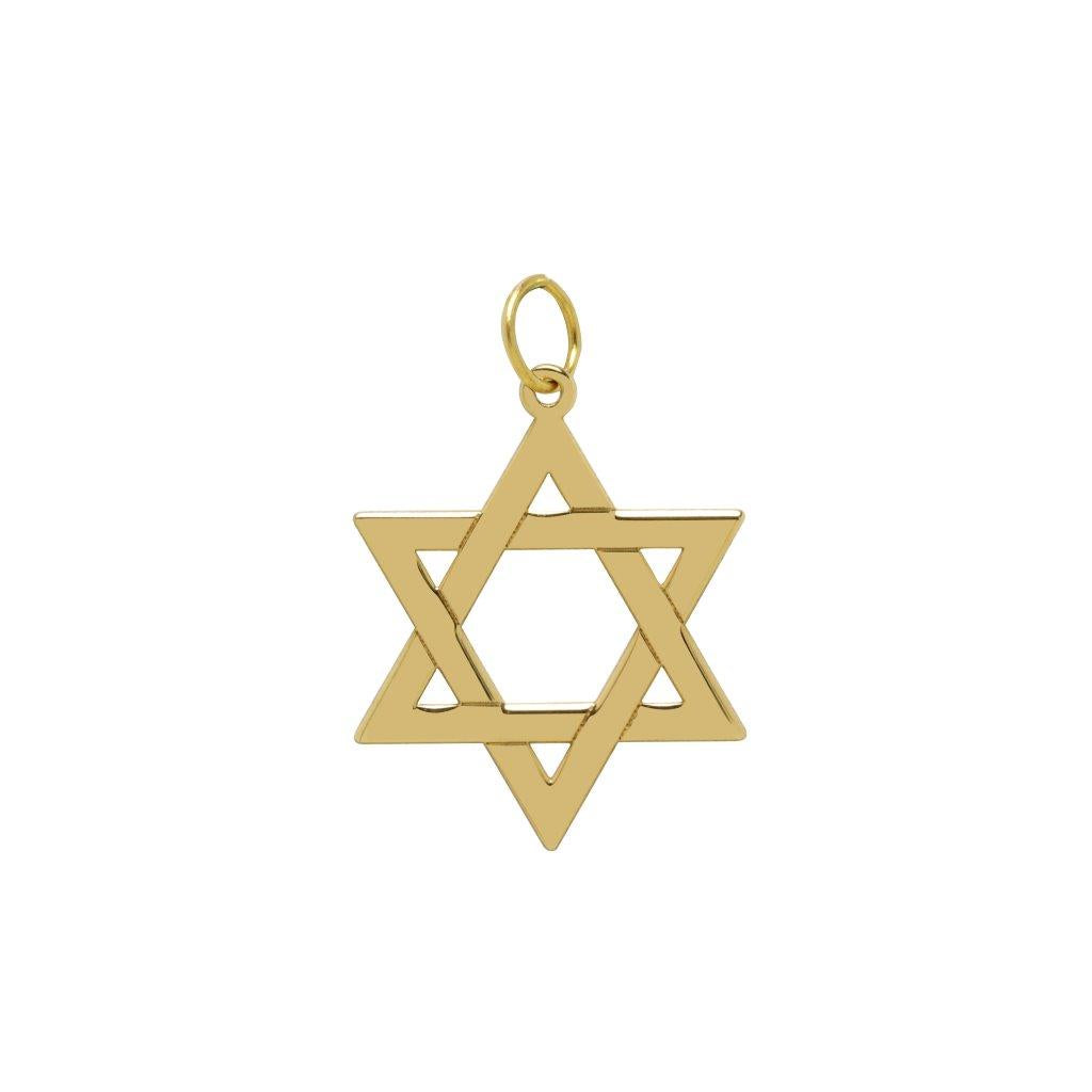 Colgante Cruz de David de Oro 18K