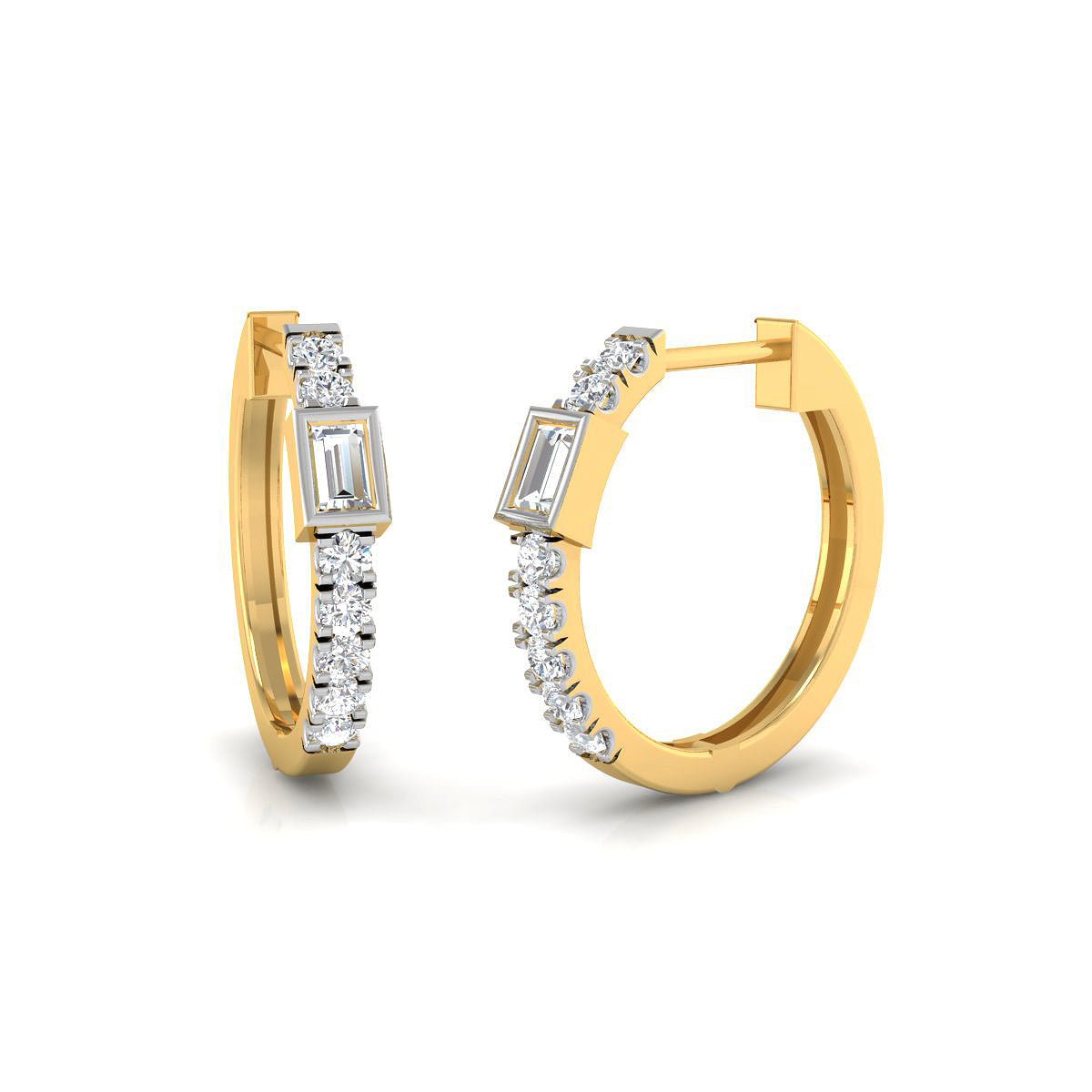 Pendientes Criolla con Brillantes en Plata 925