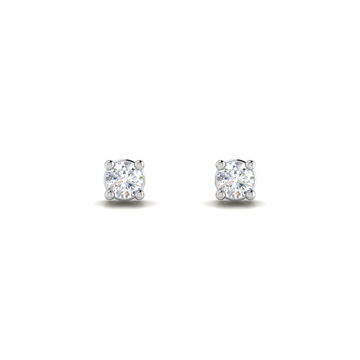 Pendientes con Diamante de Laboratorio 0,06ct en Plata 925