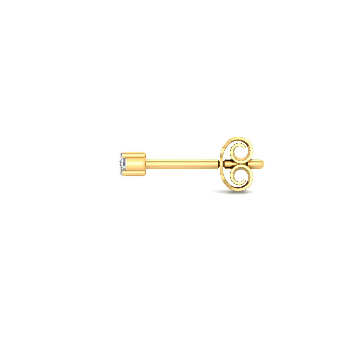 Pendientes con Diamante de Laboratorio 0,06ct en Plata 925