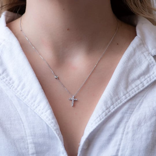 Gargantilla Diamantes Cruz 0,29ct.