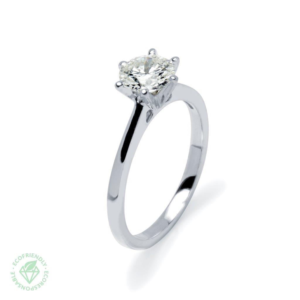 Anillo Diamantes Solitario 6 grapas 1,01ct.