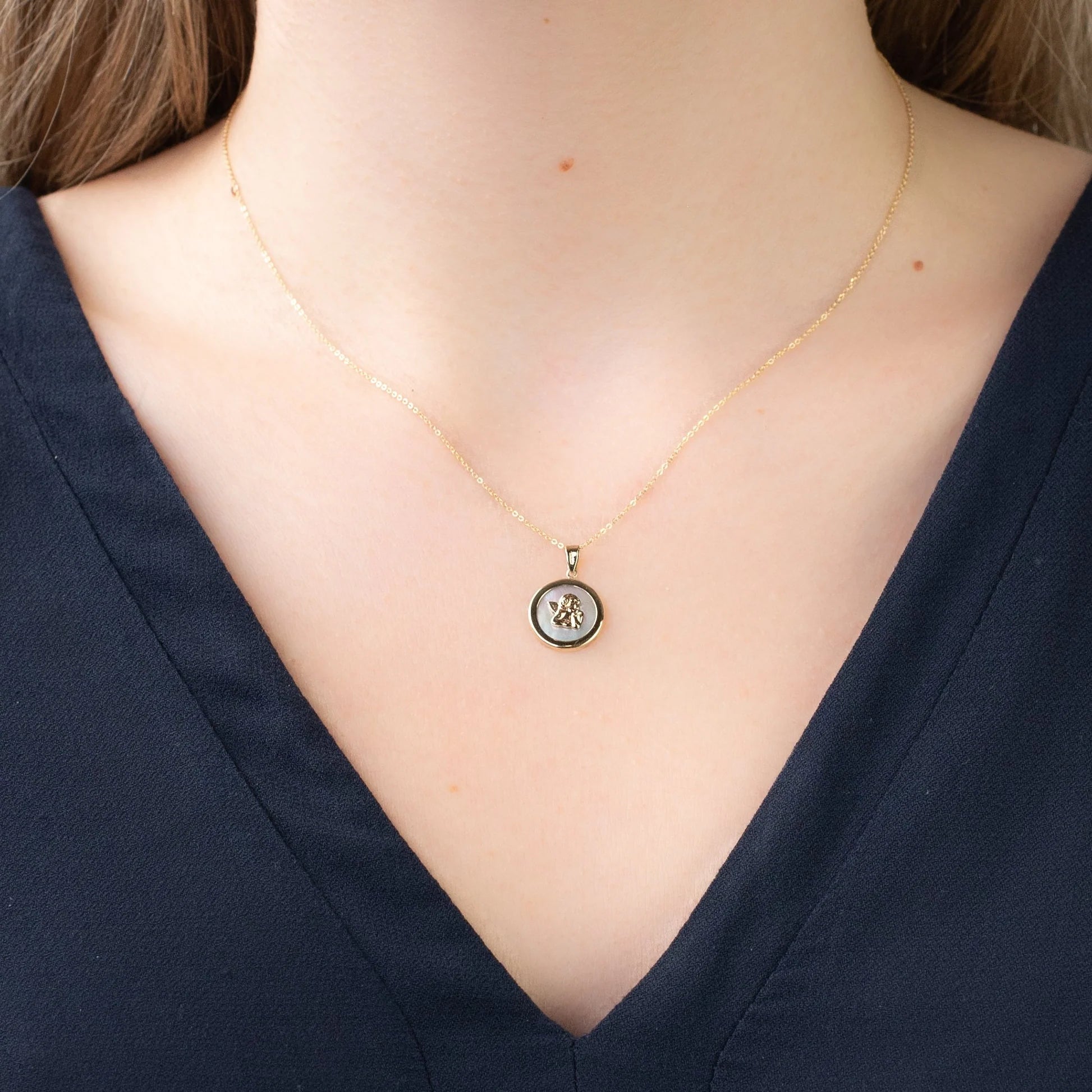 Collar Ángel Nácar 12mm