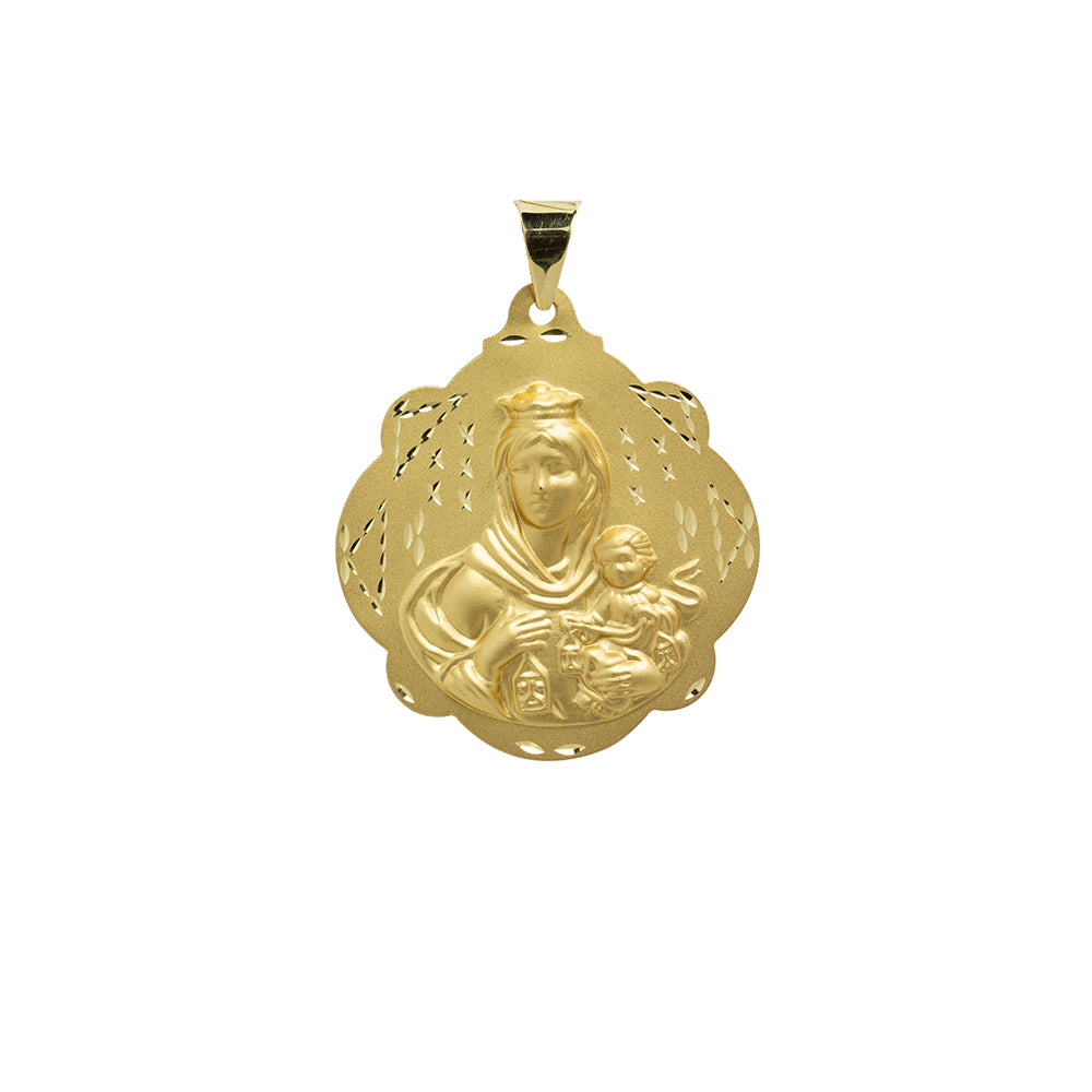 Medalla Virgen del Carmen y Cristo 42mm