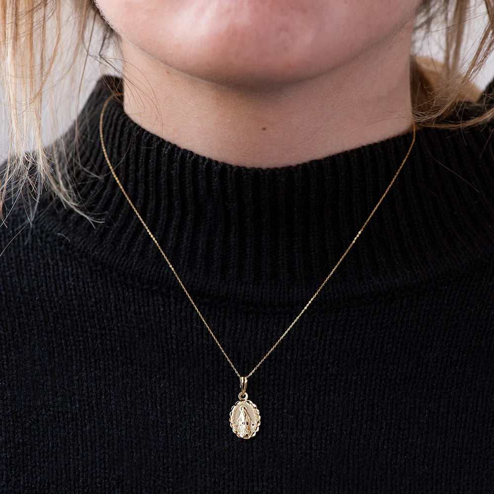 Colgante Virgen de la Milagrosa de Oro 18K