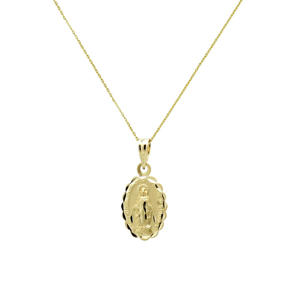 Colgante Virgen de la Milagrosa de Oro 18K
