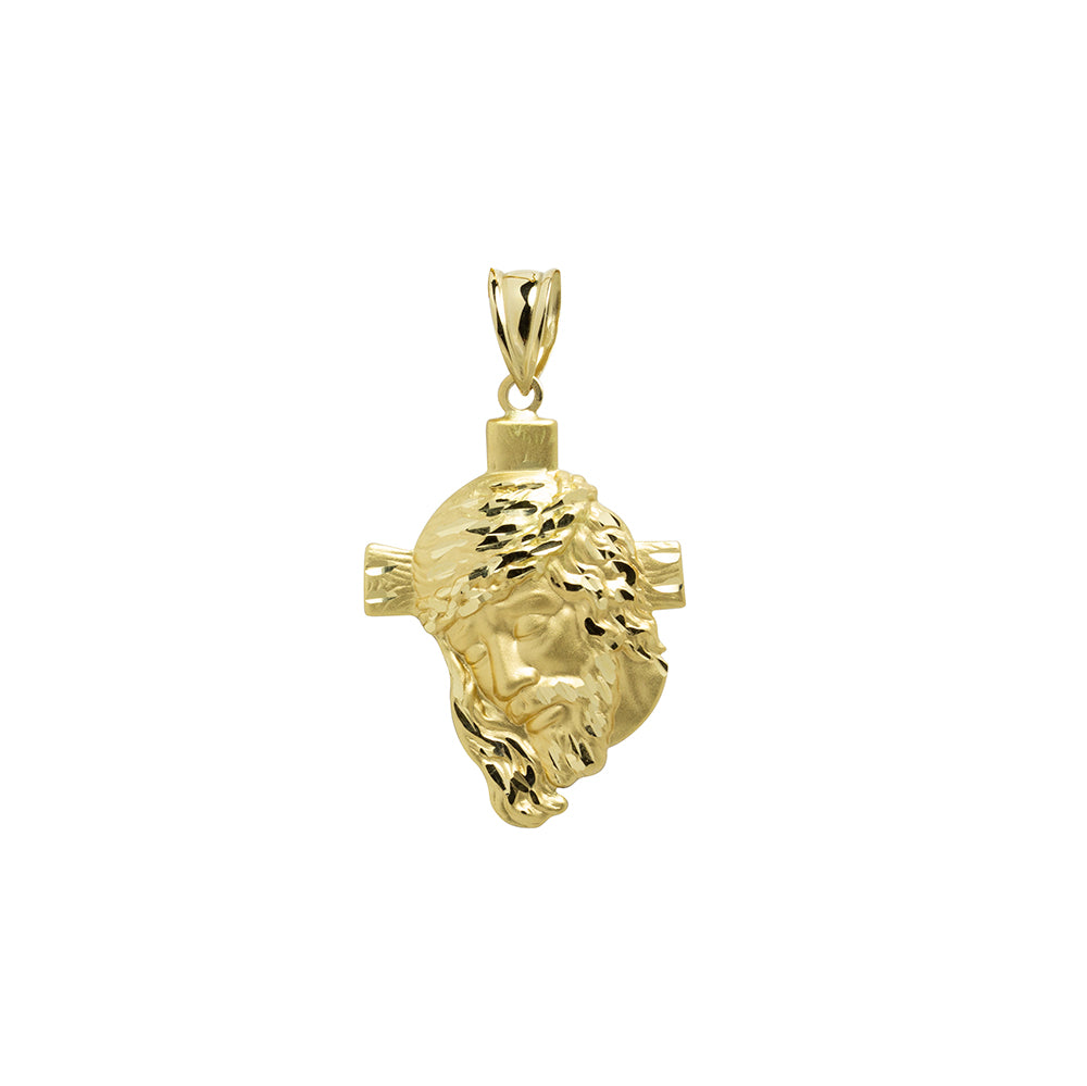 Colgante Santo Rostro Cristo de Oro 18K para Hombre