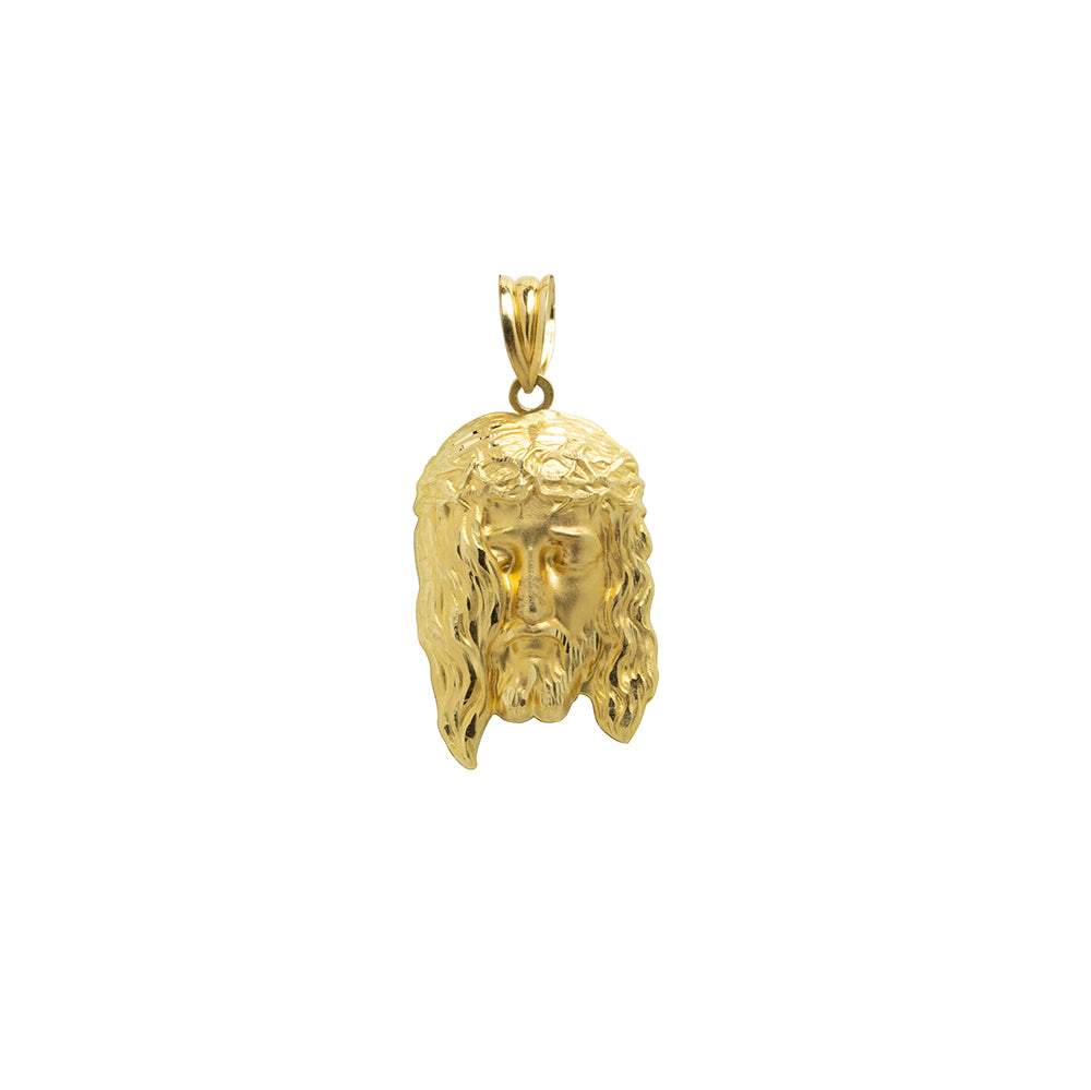 Colgante Santo Rostro Cristo de Oro 18K para Hombre
