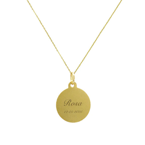 Collar Virgen Niña de Oro 9K Personalizado