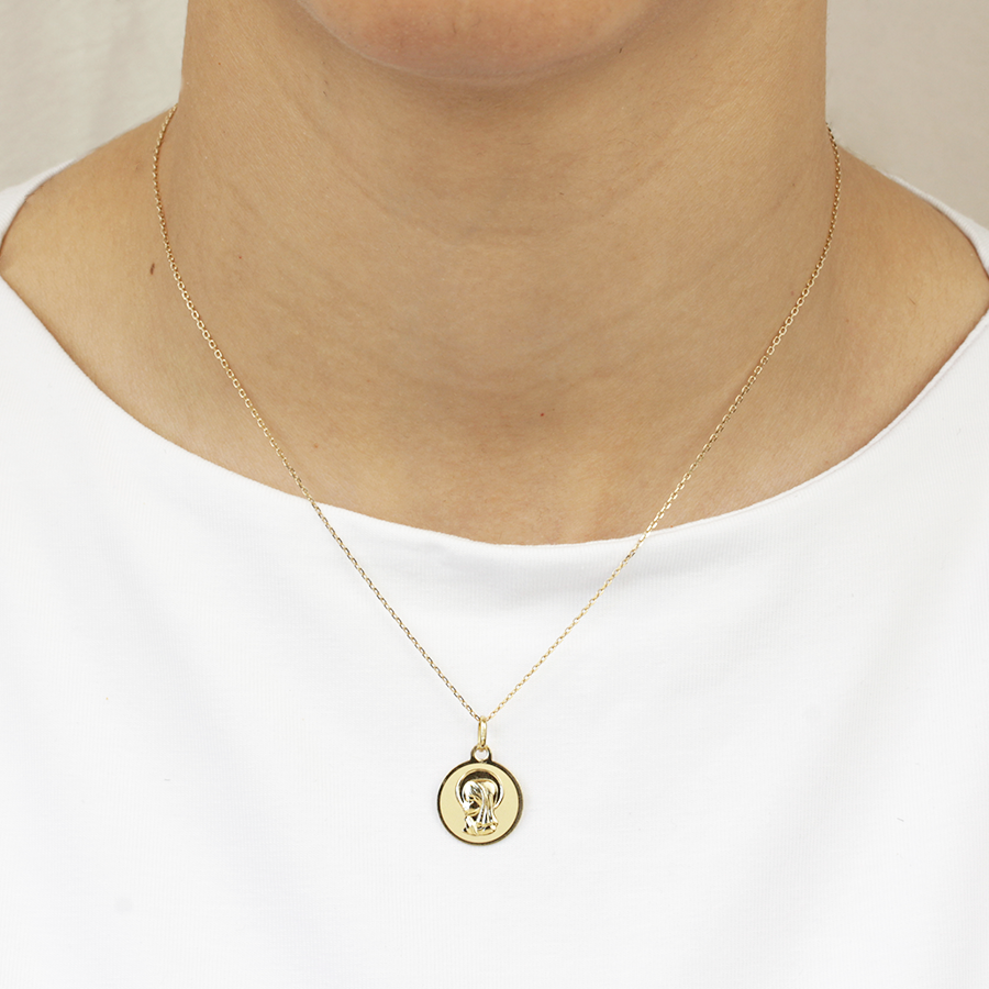 Collar Virgen Niña de Oro 18K Personalizado