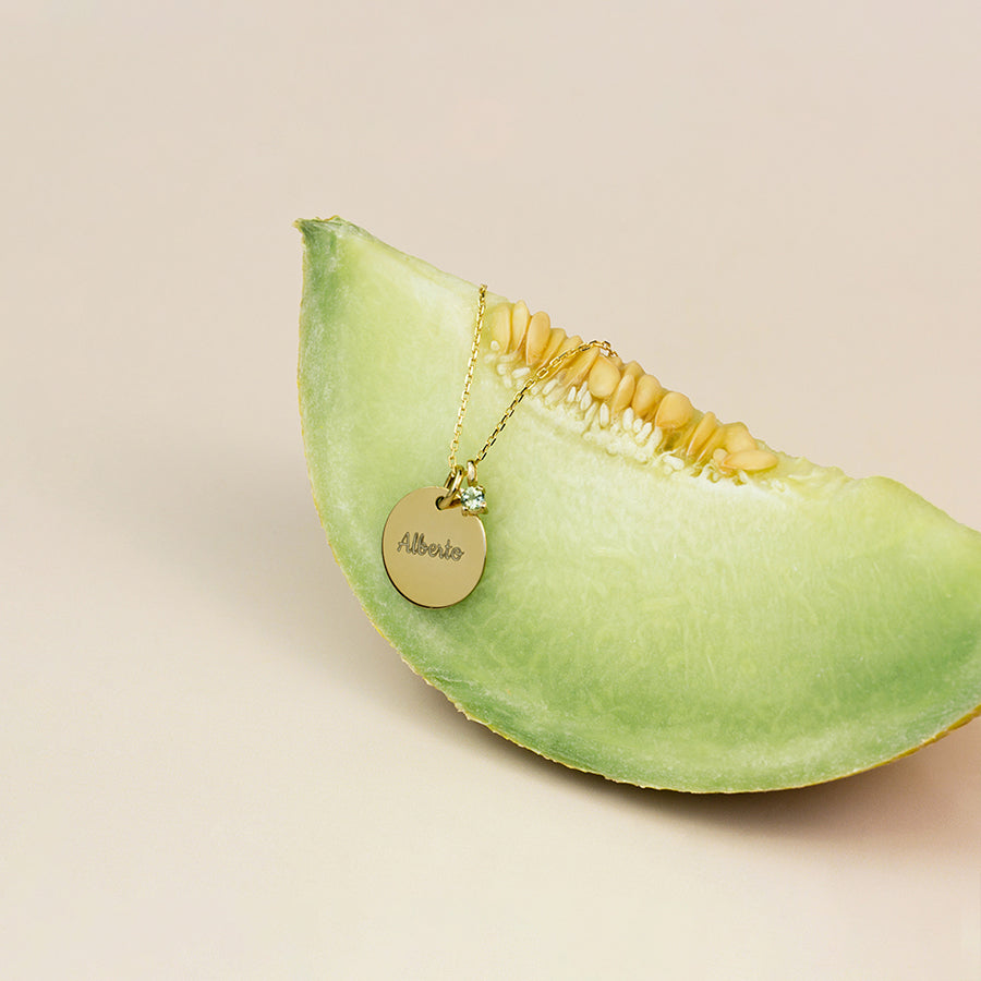 Collar Vitality Peridot de Oro 9K Personalizado