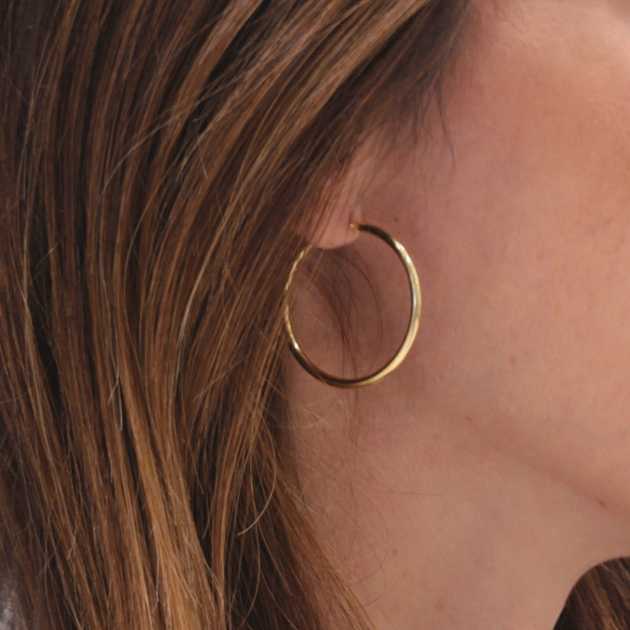 Pendientes Aros Tubo de Plata