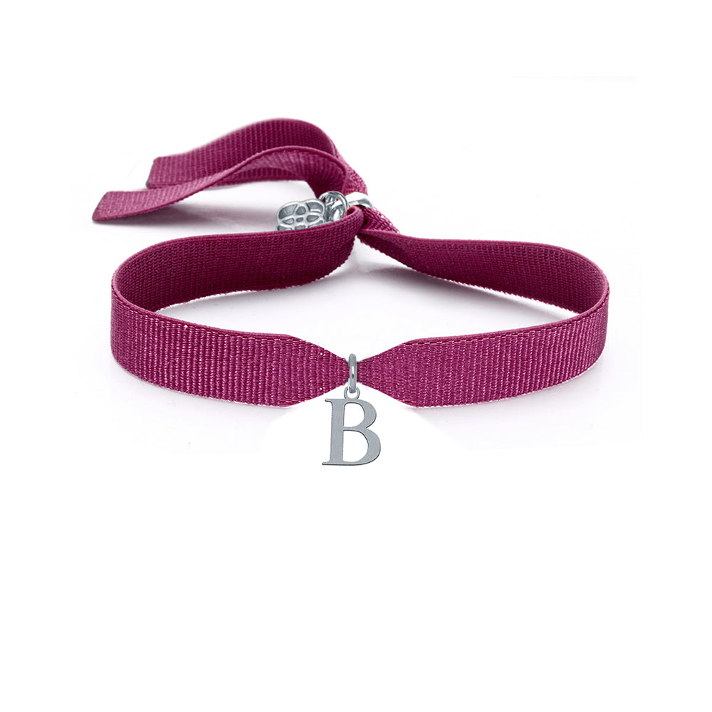 Pulsera Inicial Azul Morado