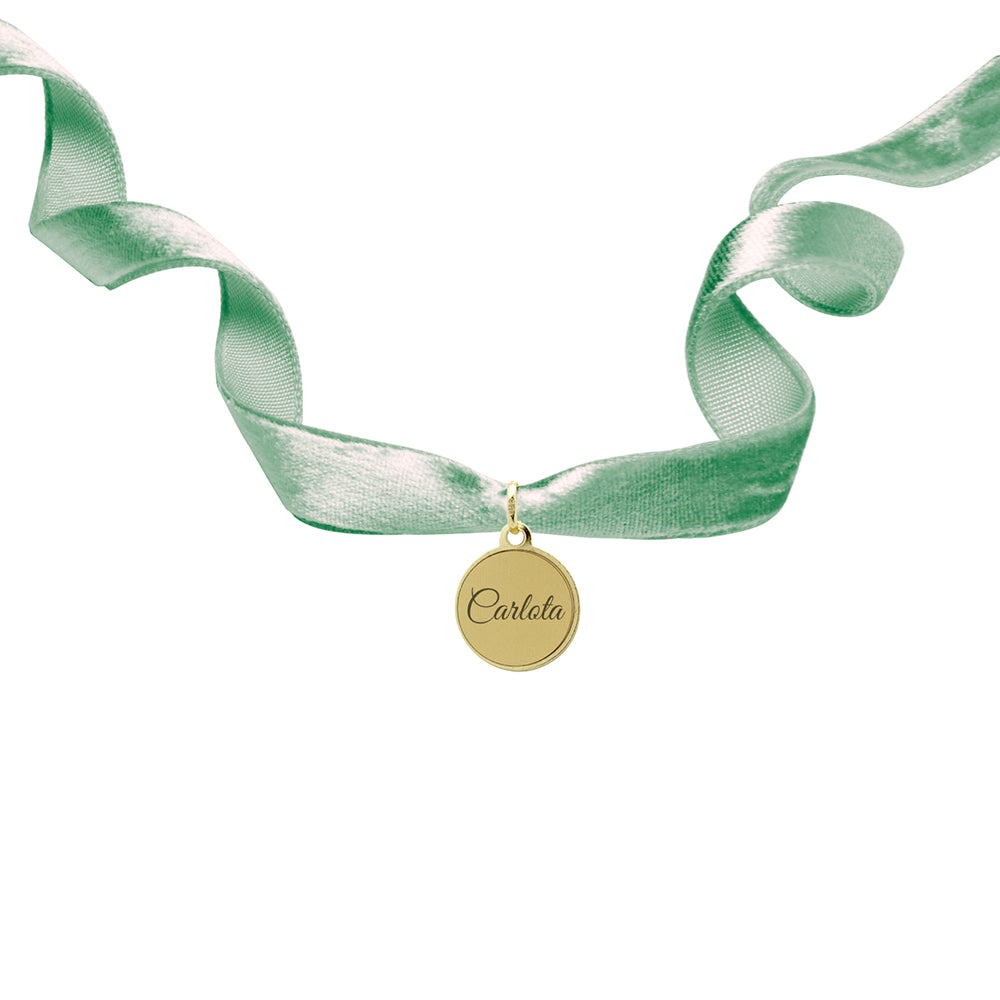 Medalla para el Ramo de Novia Virgen Niña de Oro 18k