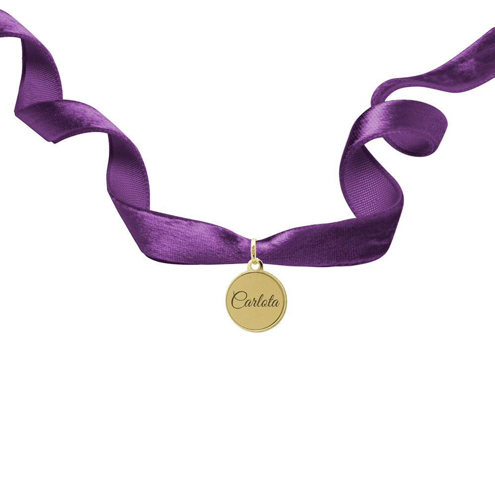Medalla para el Ramo de Novia Virgen Niña de Oro 18k