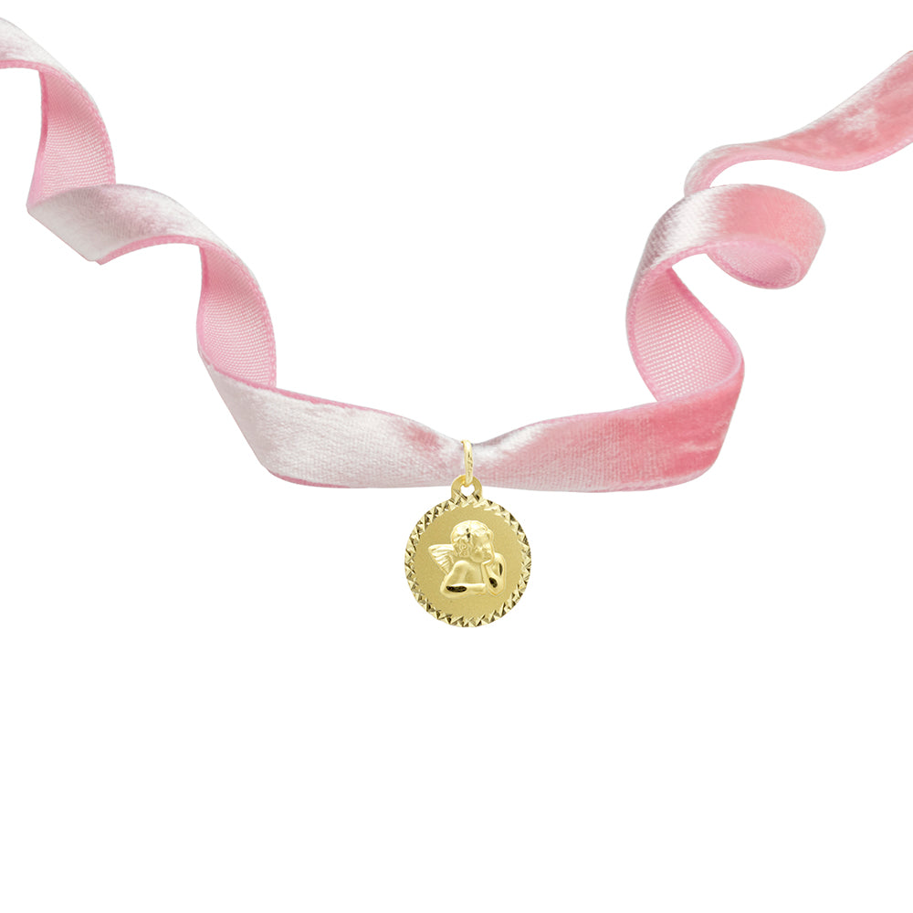 Colgante Ramo Novia Ángel de Oro 18K Personalizado
