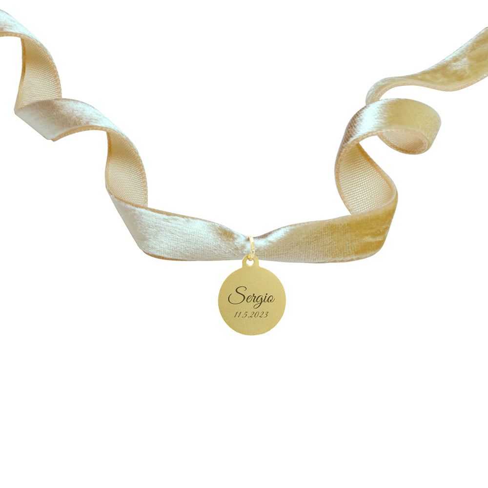 Medalla para el Ramo de Novia Ángel Te Guardaré de Oro 18k