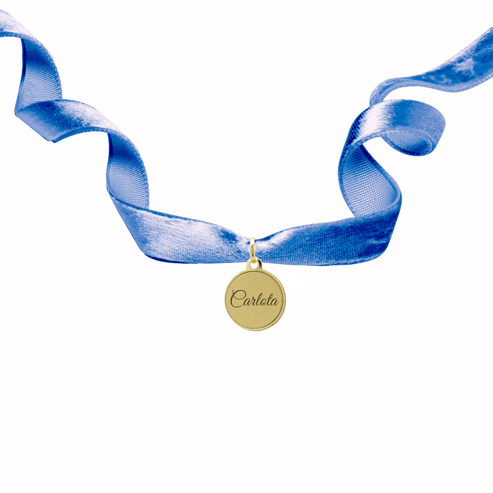 Medalla para el Ramo de Novia Virgen Niña de Oro 18k
