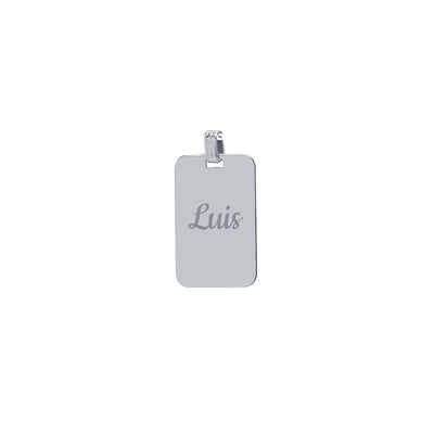 Colgante Rectangular de Plata 925 Personalizado