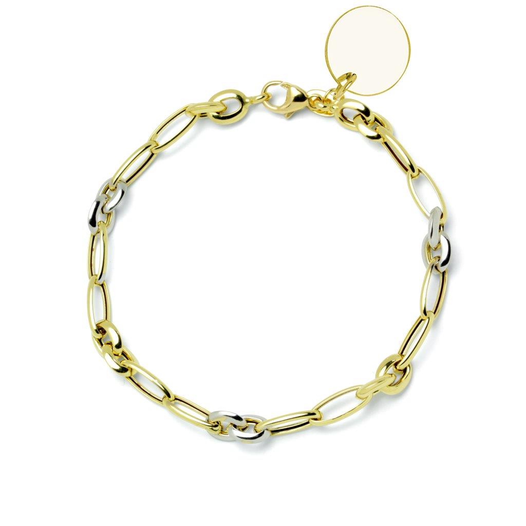 Pulsera Personalizable eslabones bicolor