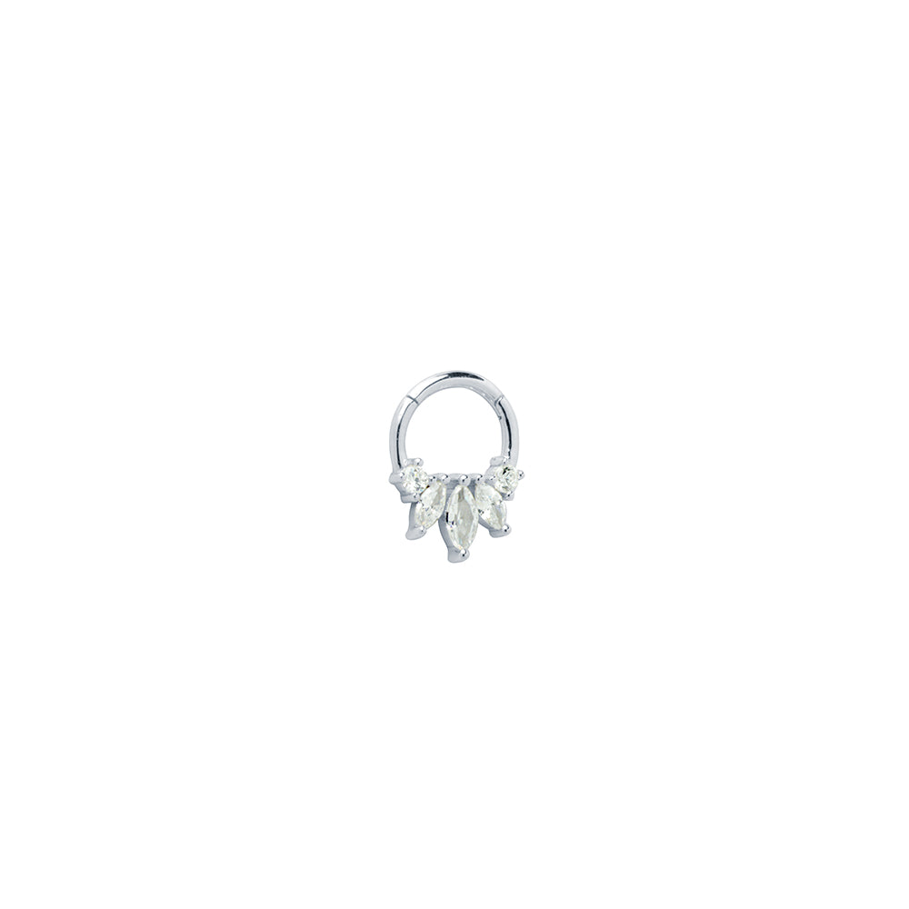 Pendiente piercing Daith Nature Mini plata