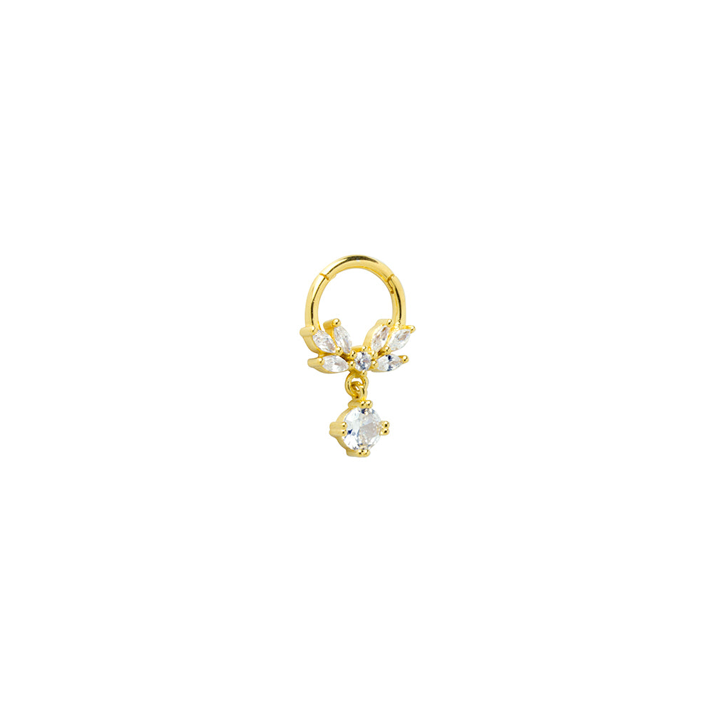 Pendiente piercing Daith Hang plata