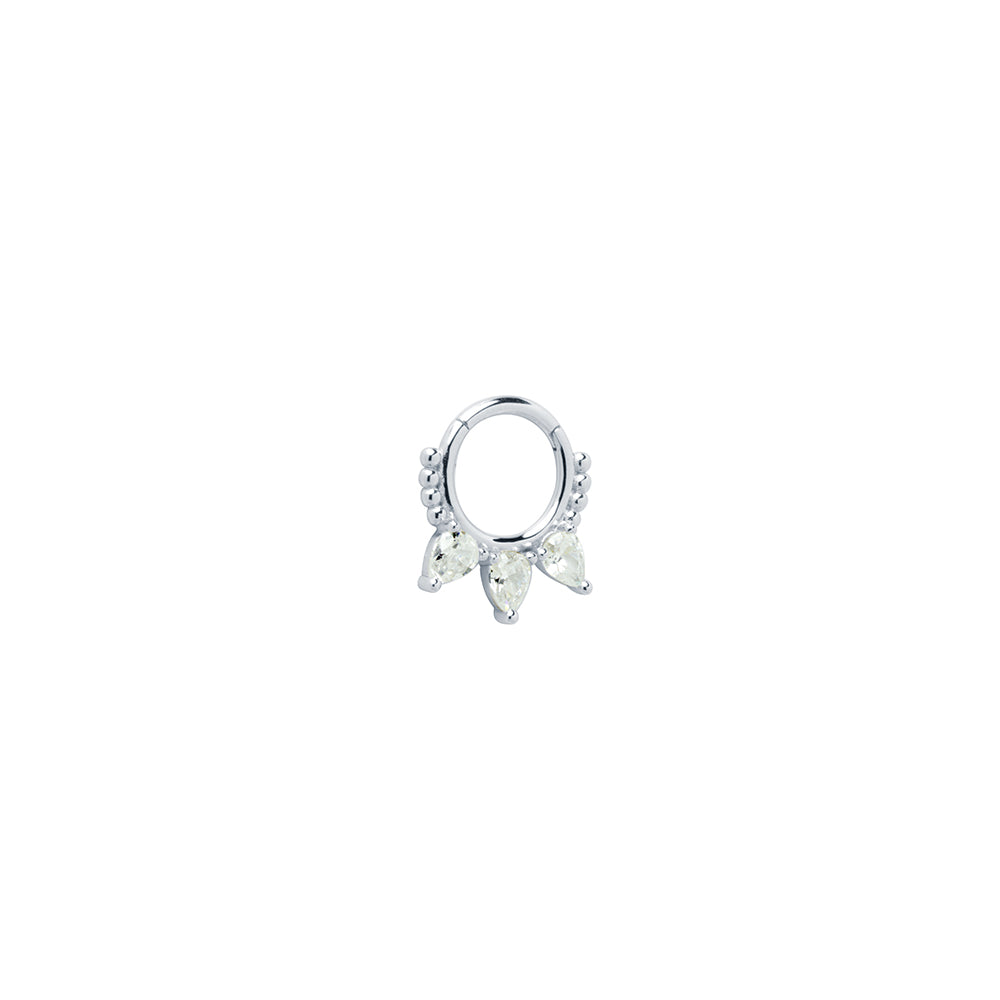 Pendiente piercing Daith Nature plata