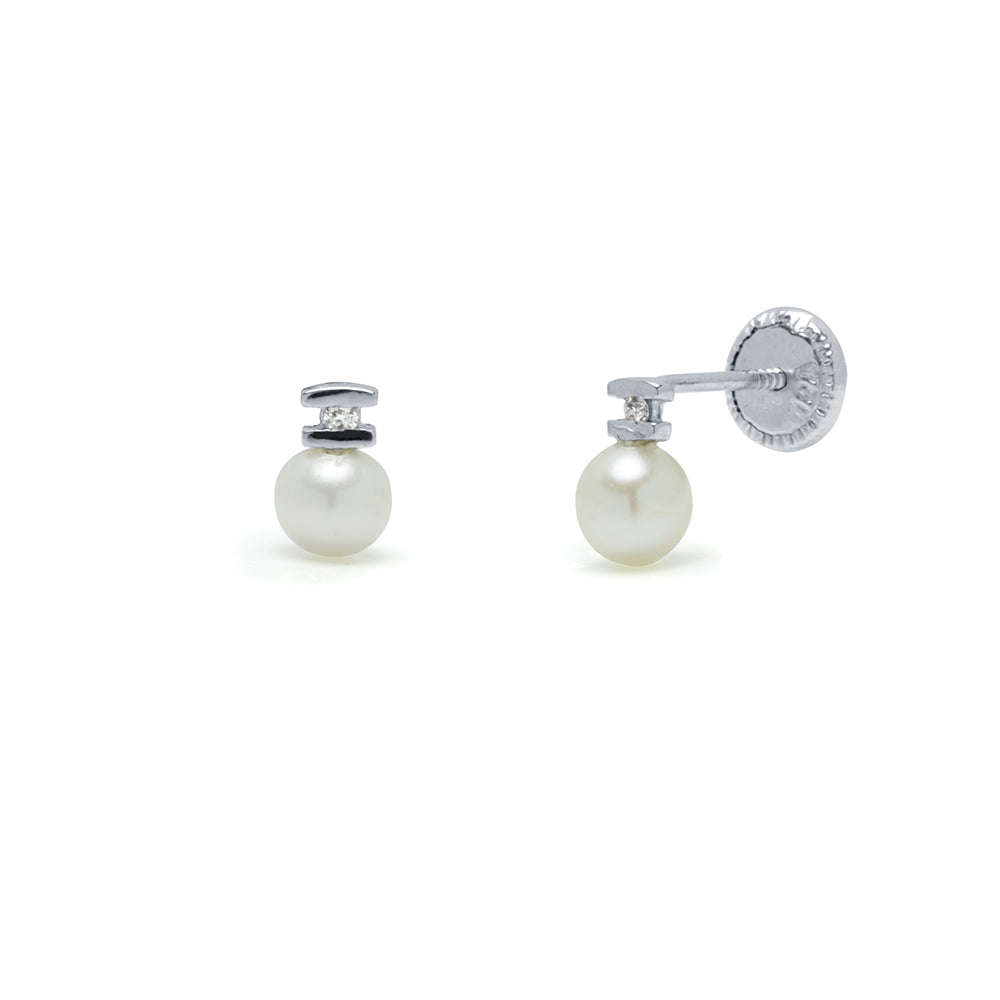 Pendientes Bebés Tu y Yo Diamante Natural y Oro 18k
