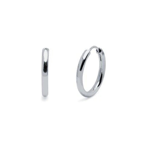 Pendientes Aro Tubo Redondo de Oro 9K