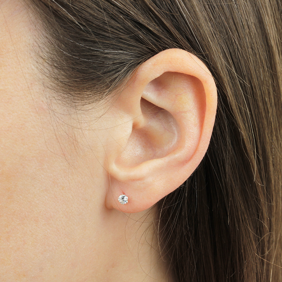 Pendientes Little Plata 3mm