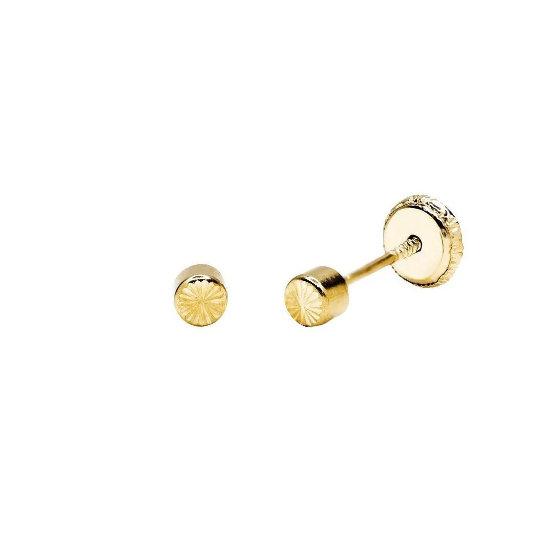 Pendientes Bebés Tallado Oro 9k