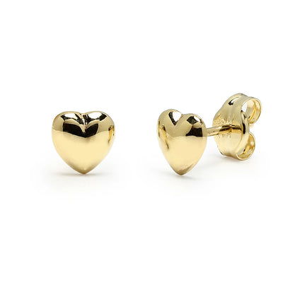 Pendientes Corazón de Oro 9K