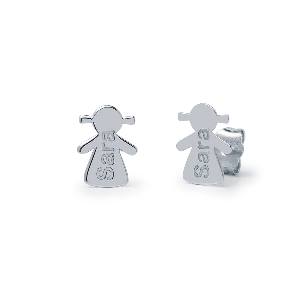 Pendientes de Oro 18K con Nombre Grabado