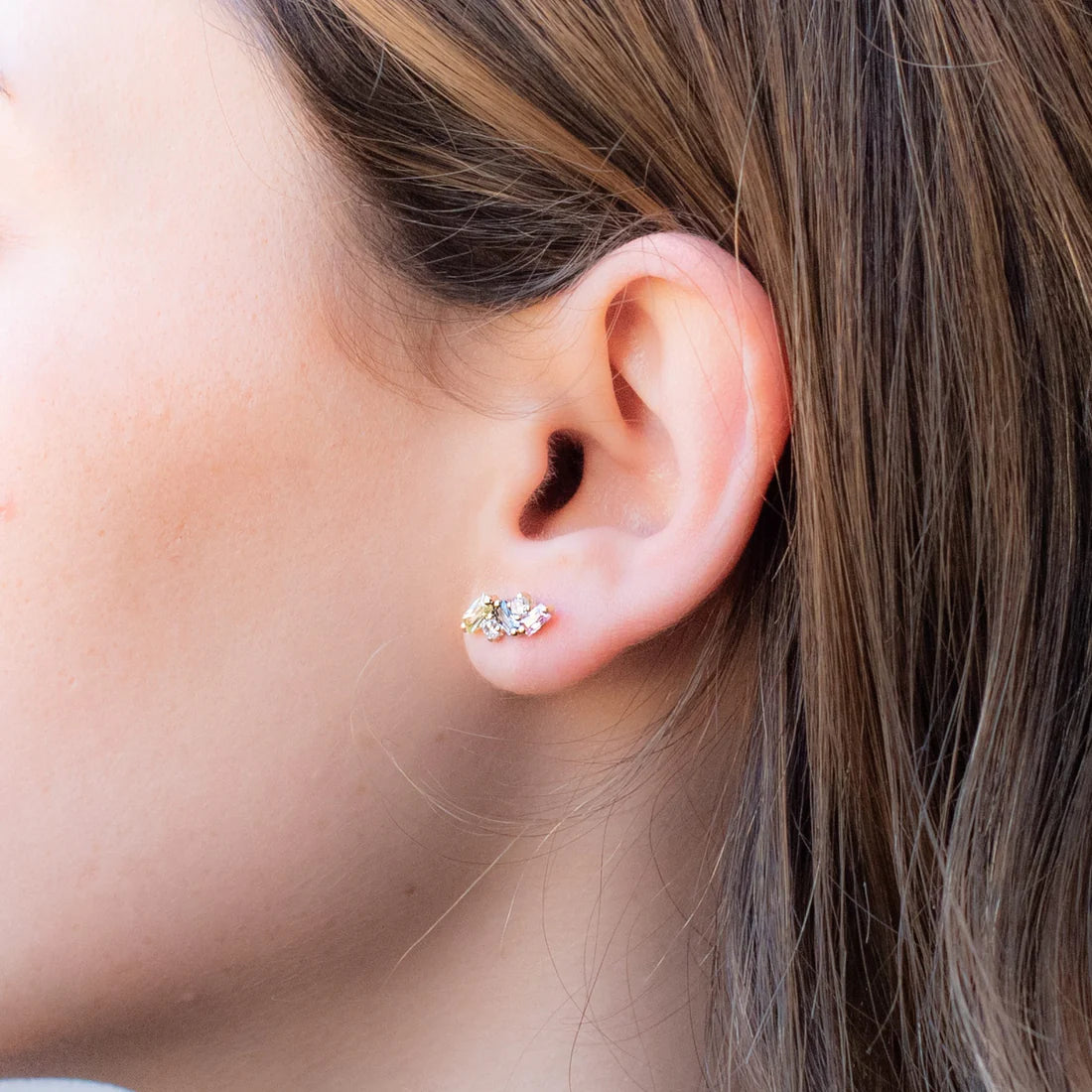 Pendientes Circonitas Color Oro