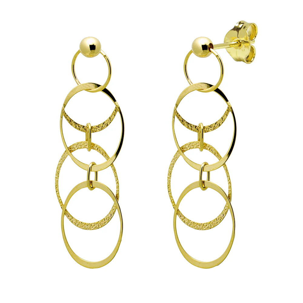 Pendientes Largos Óvalos de Oro 9K Personalizados