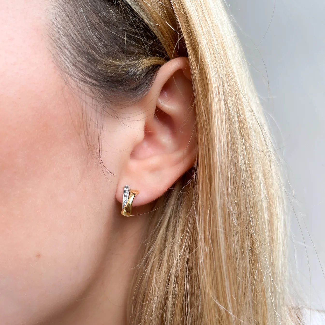 Pendientes Oro Bandas Rebajas