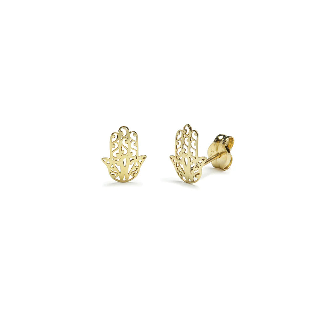 Pendientes Mano Fátima Filigrana de Oro 9K