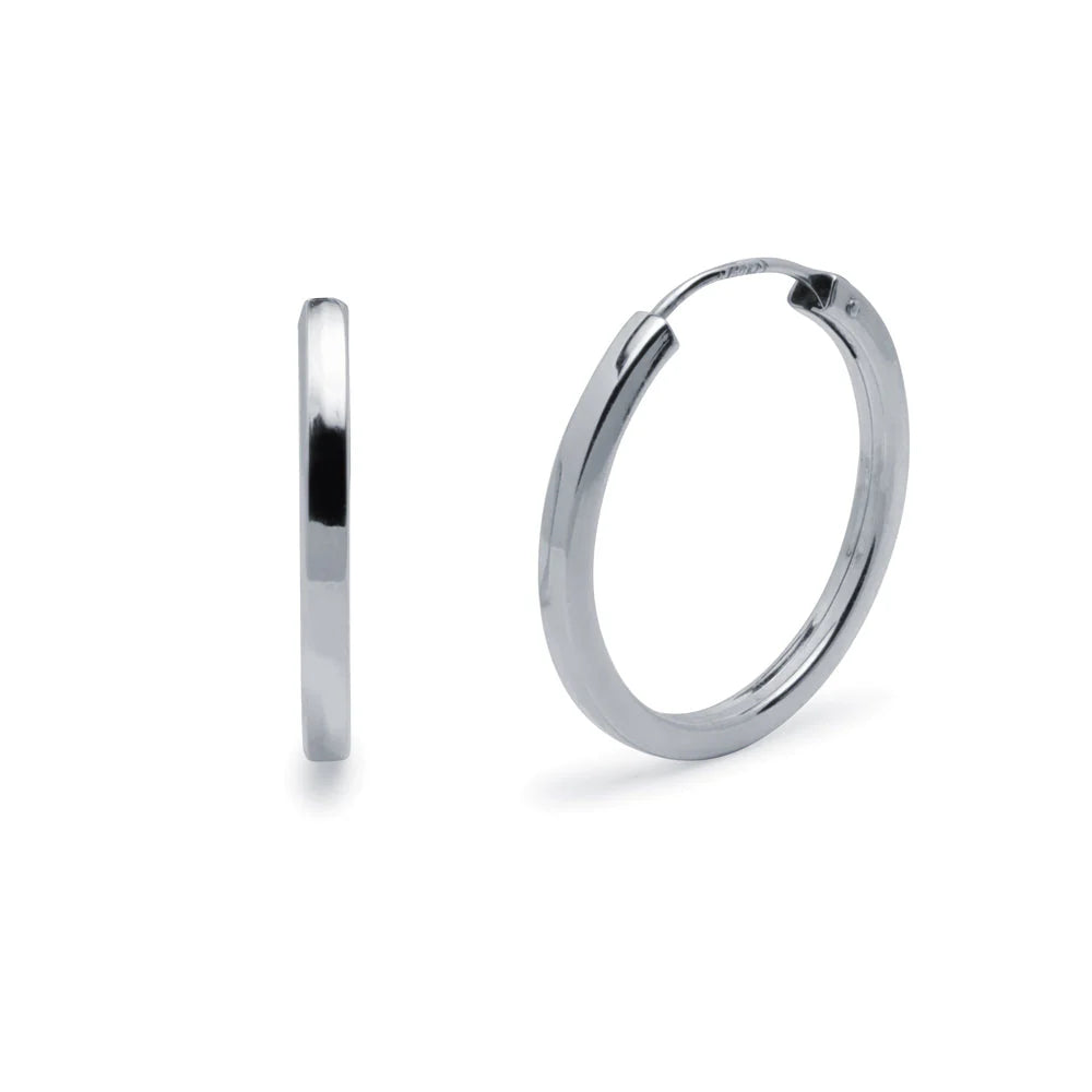 Pendientes Aro Cuadrado Liso de Oro