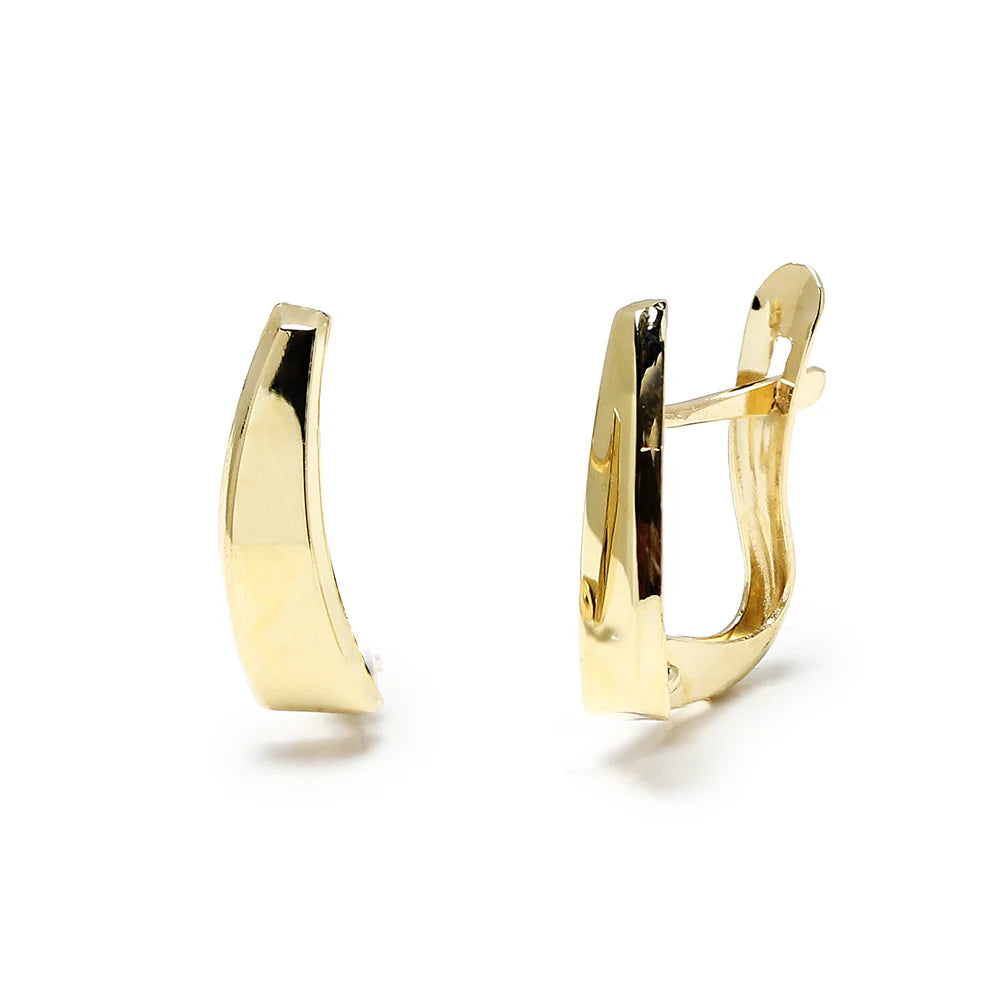 Pendientes Banda Curvada de Oro 9K