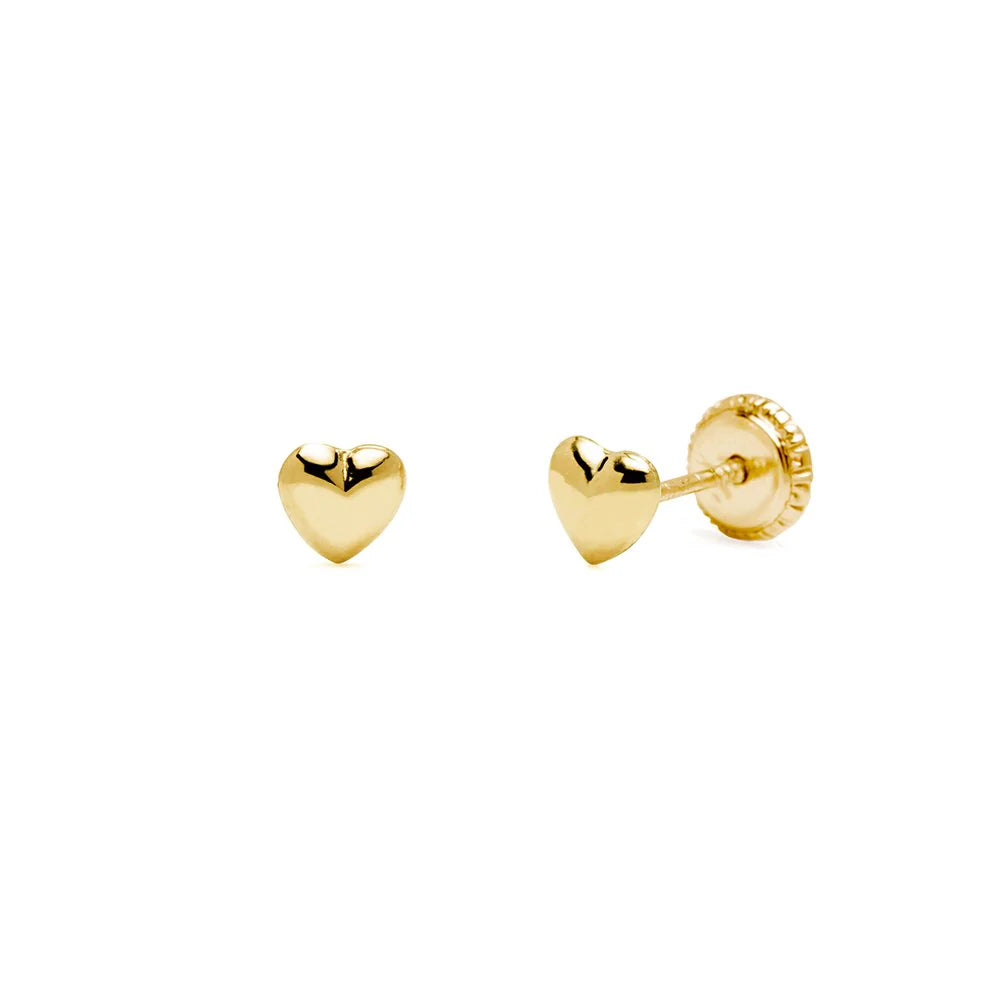 Pendientes Bebés Corazón Oro 9k
