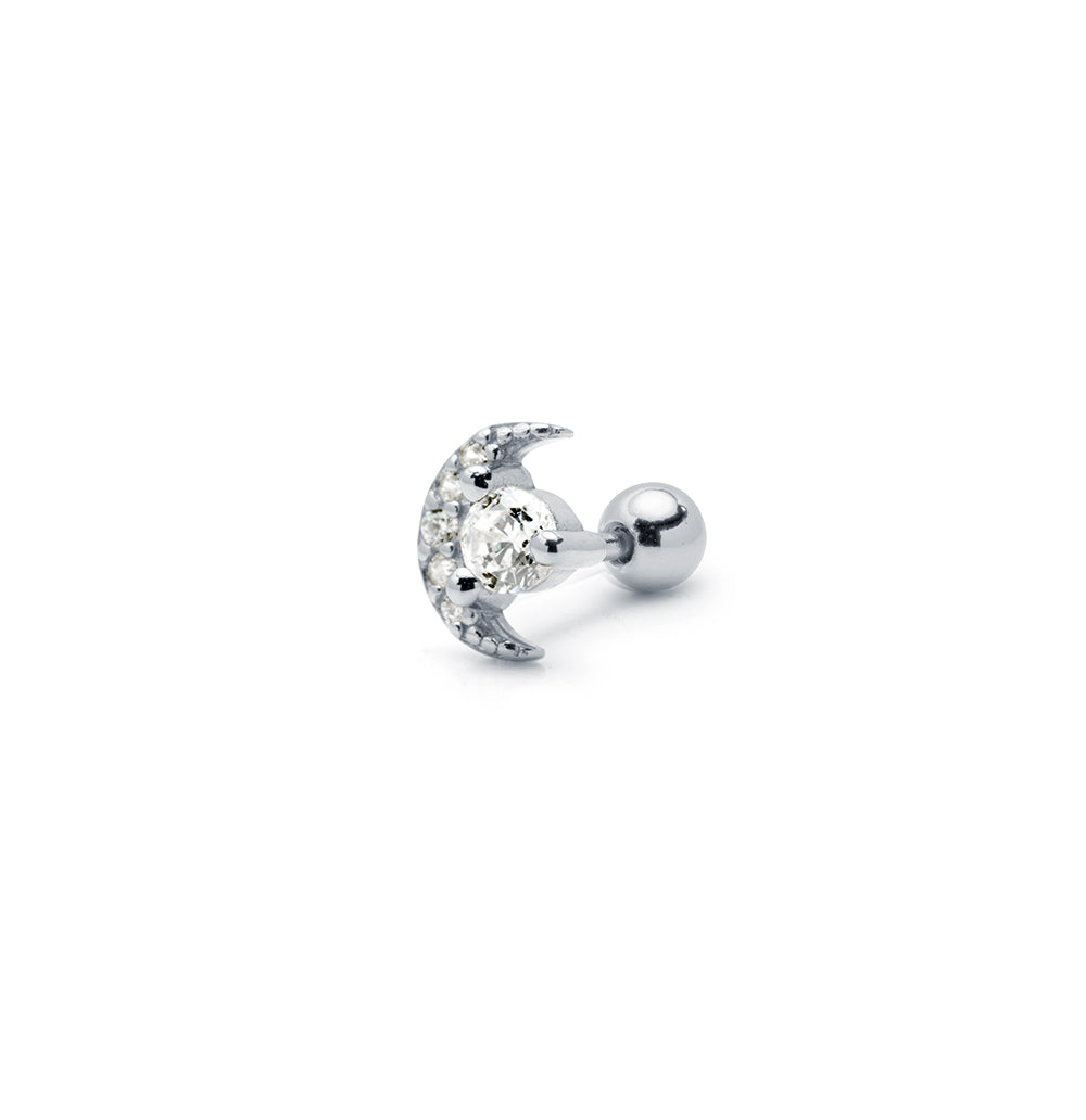 Pendientes Lunita Lisa de Plata