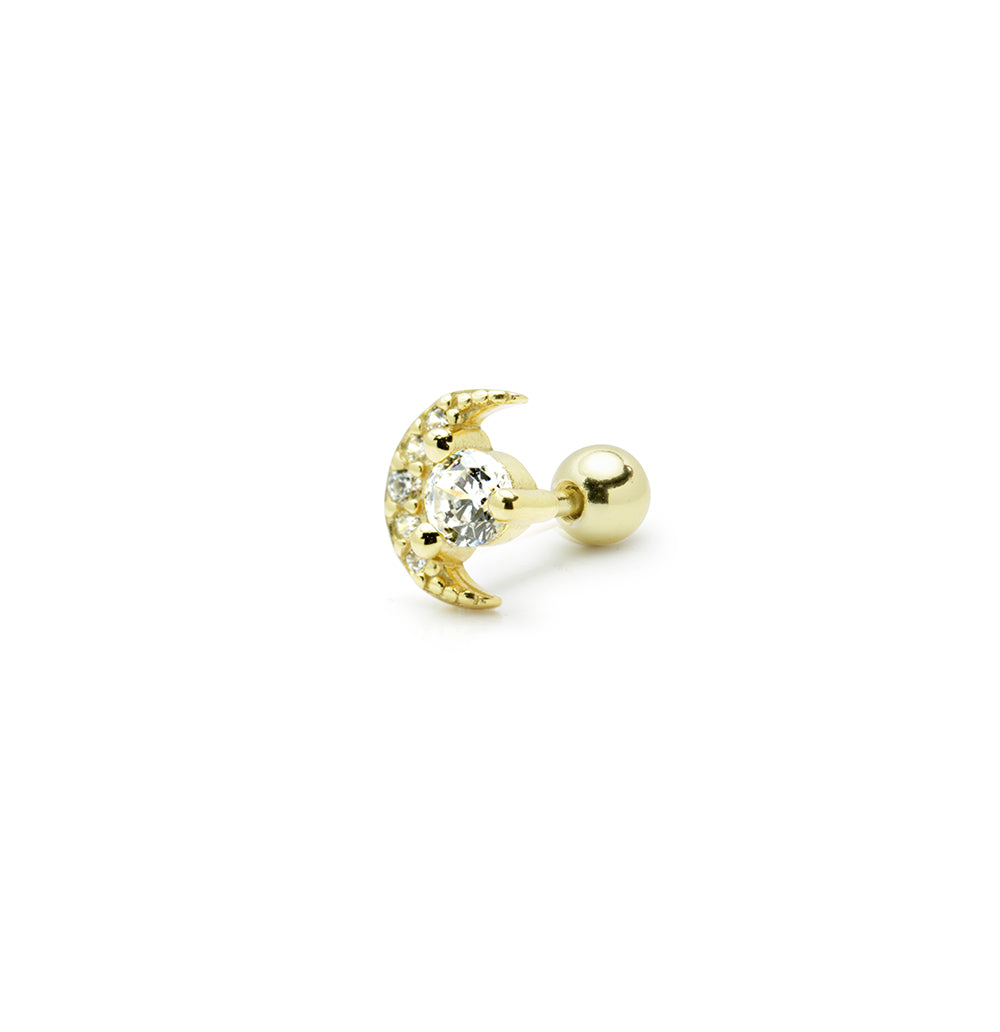 Pendientes Lunita Lisa de Plata