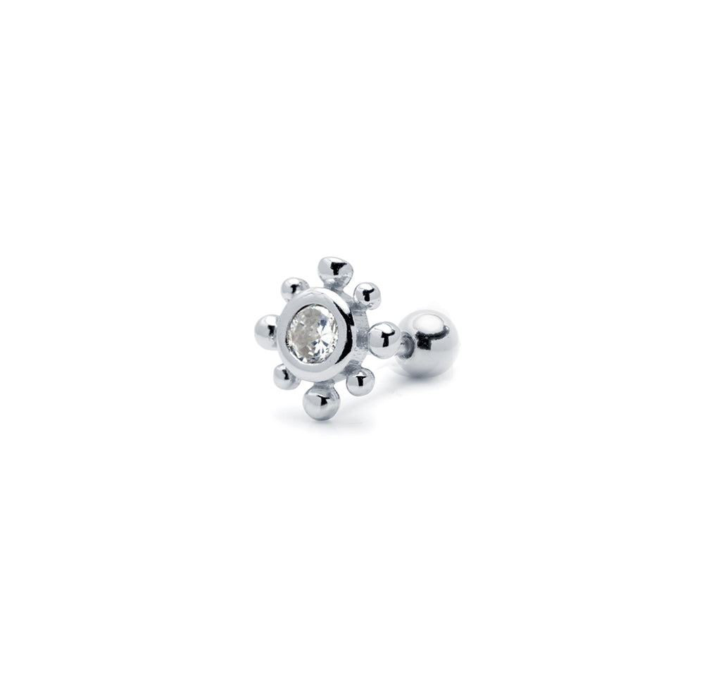 Piercing Sol de Plata con Circonita