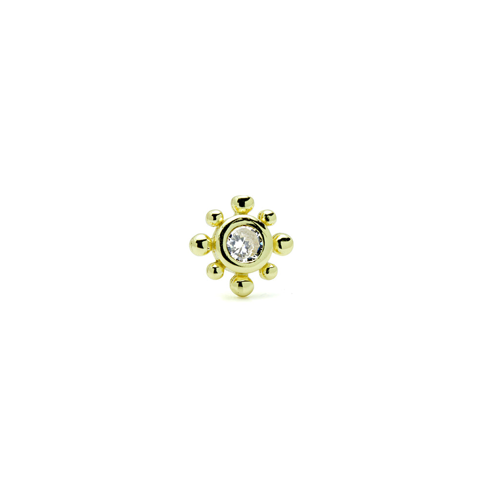 Piercing Sol de Plata con Circonita