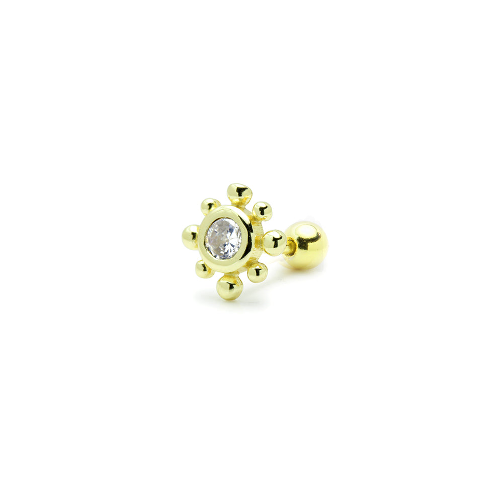 Piercing Sol de Plata con Circonita