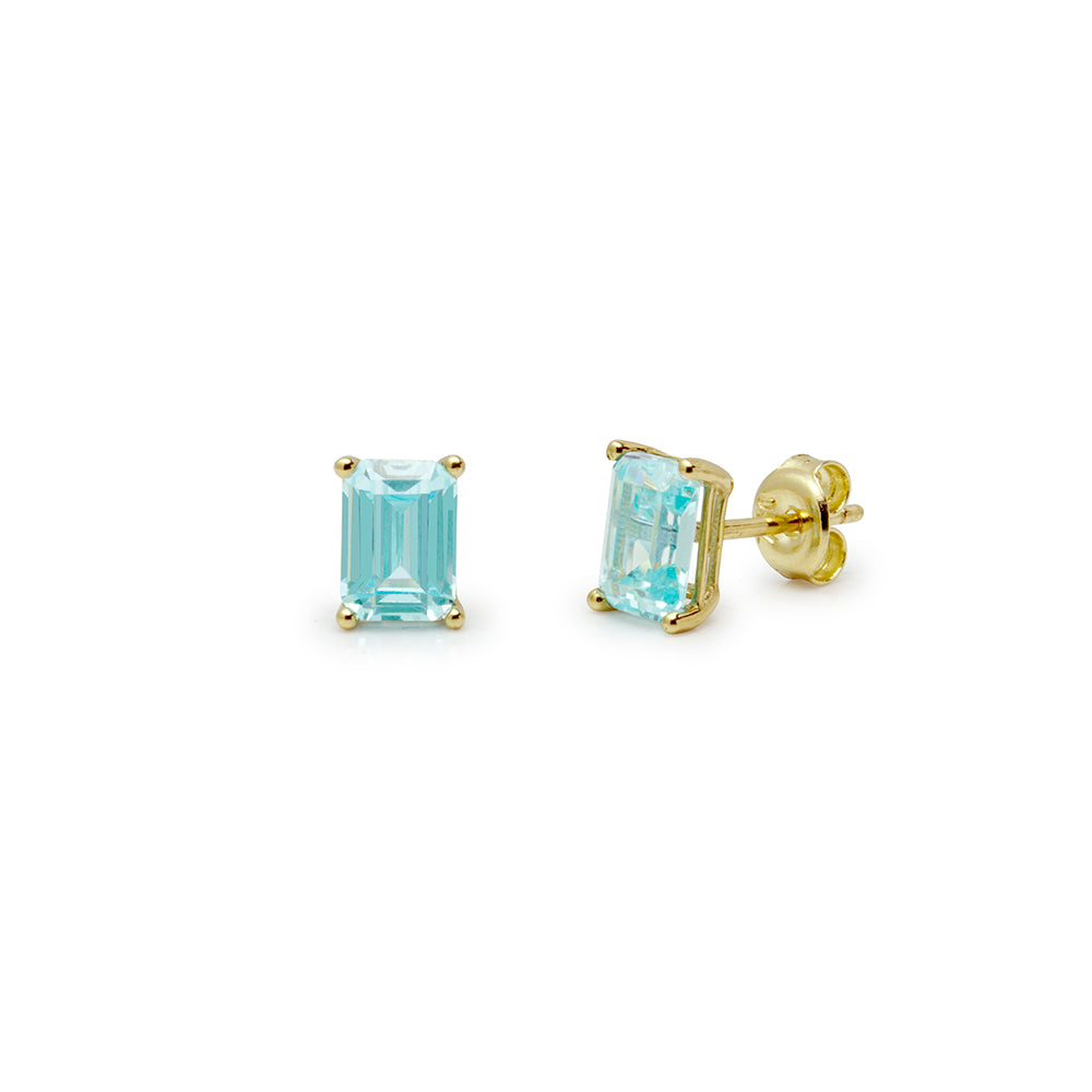 Pendientes Firenze Aquamarina Oro