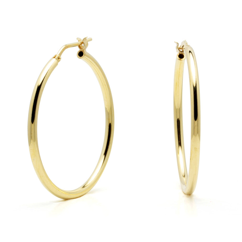 Aretes Aros Tubo de Plata