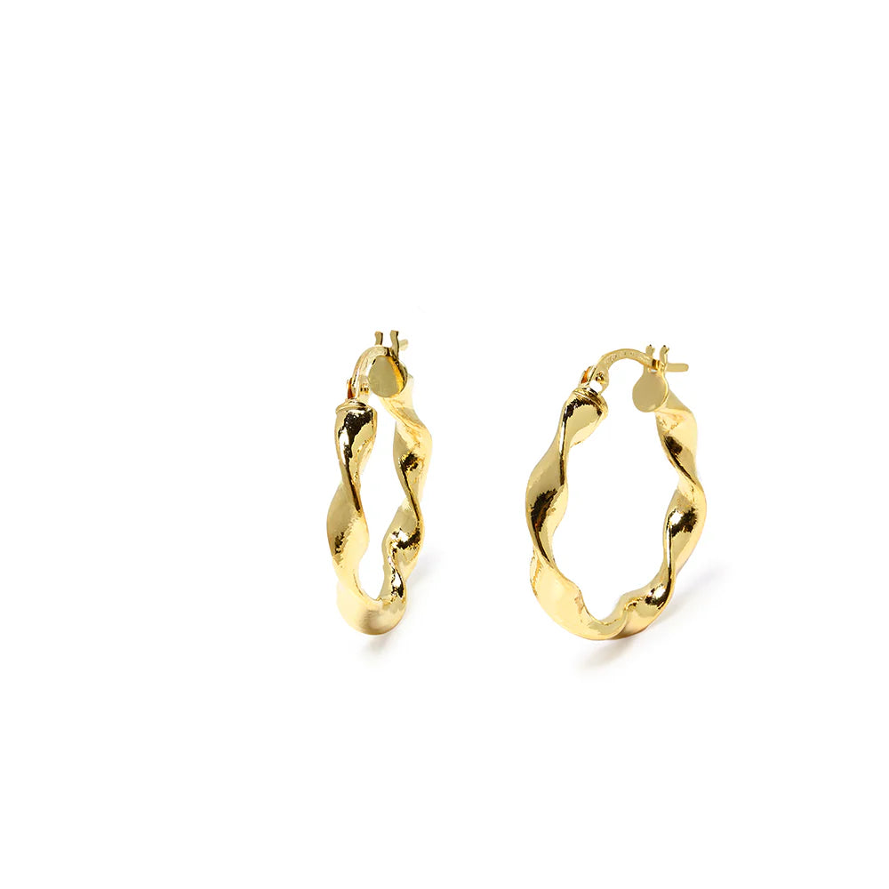 Pendientes Aro Entorchada 15x3mm Oro