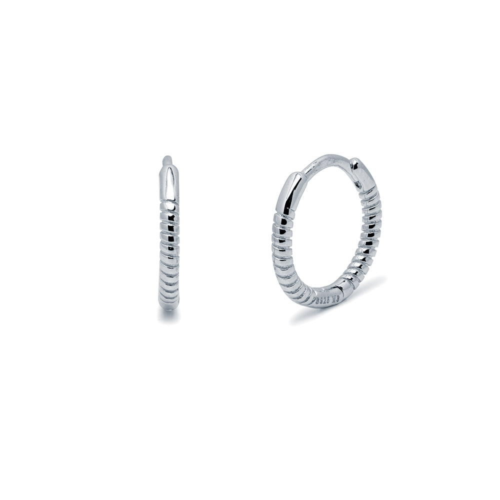 Pendiente Aro Lineal Ø 14mm Plata