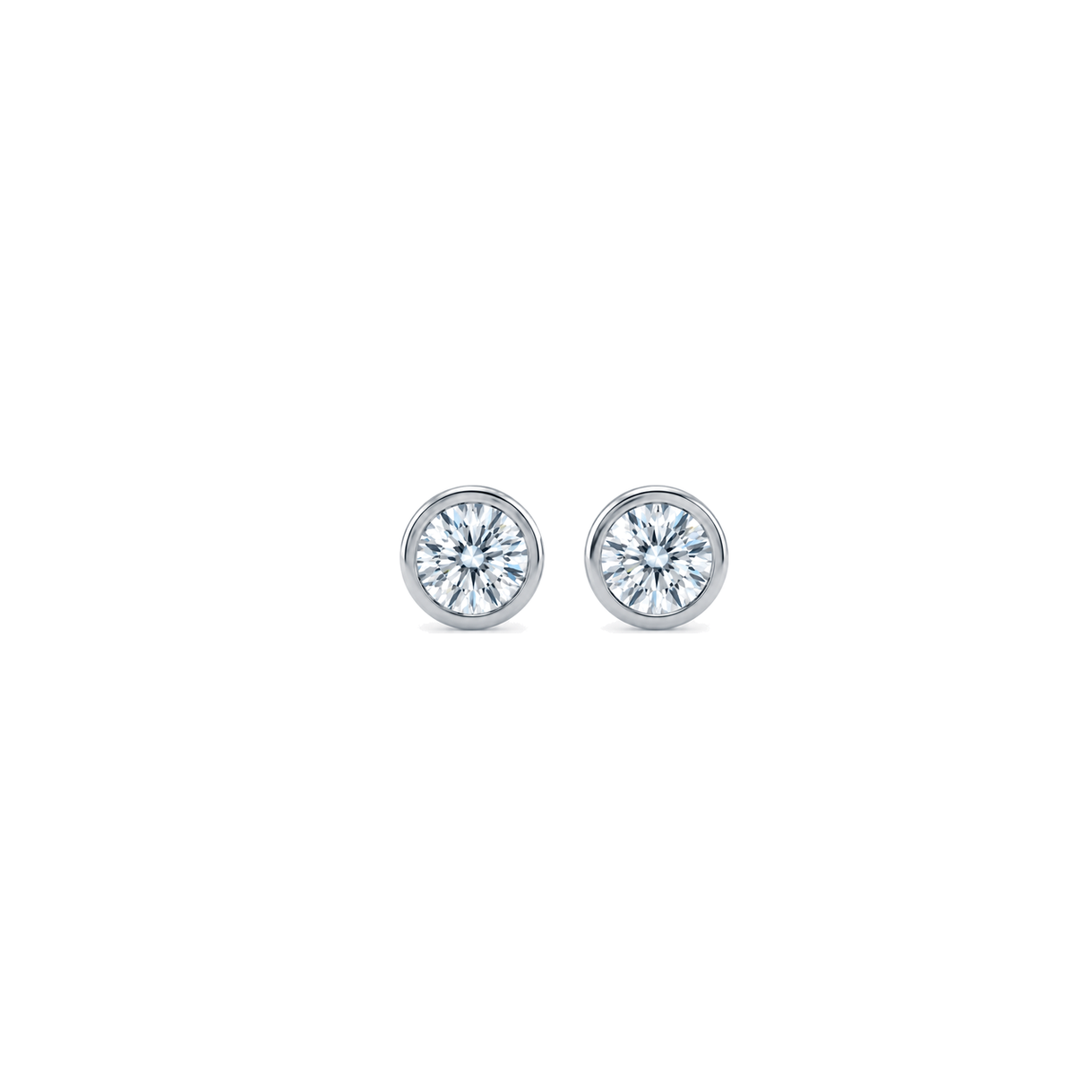 Pendientes Bisel de Plata 925 con Moissanita – foto de producto
